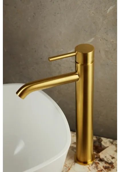 Baterie de lavoar + ventil KFA Armatura 5032-612-31 MOZA 33 cm auriu