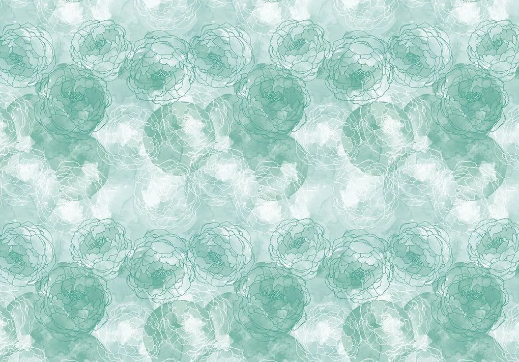 Fototapet - Florile turcuaz (152,5x104 cm)
