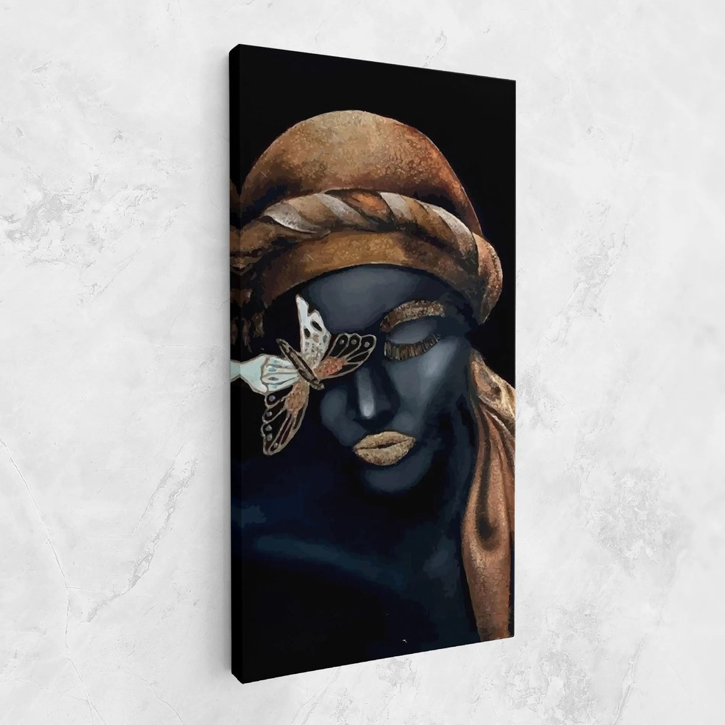 Tablou Canvas, 40x80cm, Dormitor si Living, Femei, Porterete, Butterfly Lady