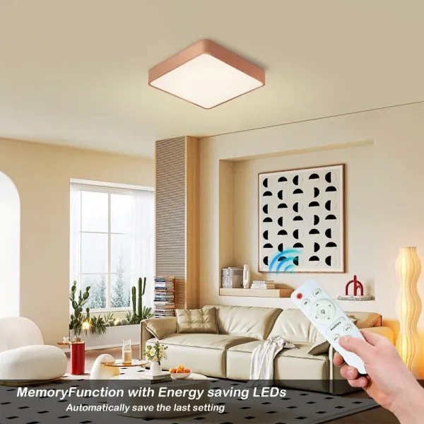 BRILAGI - Plafonieră LED dimabilă POOL SQUARE LED/48W/230V 50x50 cm cupru + telecomandă