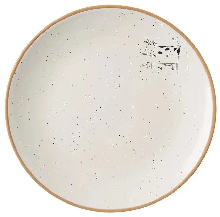 Farfurie de desert din ceramică Orion Vacă , diam. 19,5 cm