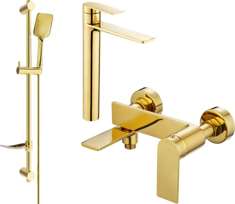 Mexen Zero DF62 set de baie, auriu - 7113DF62-50