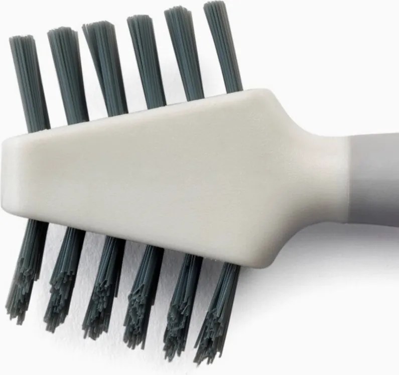 Perie pentru curatarea gresiei Joseph Joseph CleanTech™ 6500021, 18 x 5 x 3 cm, 2 tipuri de fibre, Bej