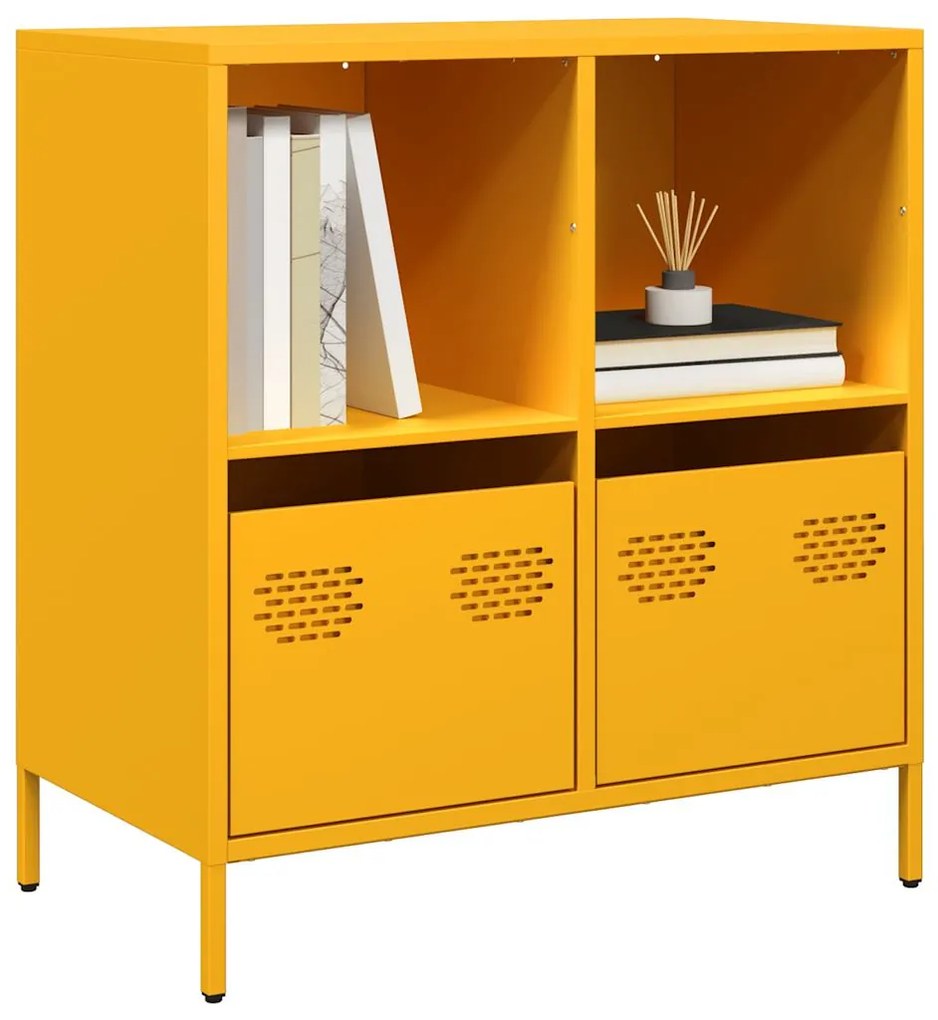 vidaXL Dulap, galben muștar, 68x39x73,5 cm, oțel laminat la rece