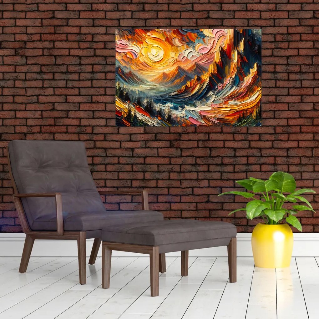 Tablou - Munte acoperit de soare (90x60 cm)