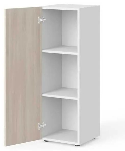 Dulap mediu Manager 39,9 x 42,2 x 119,5 cm, stânga, salcâm deschis / alb