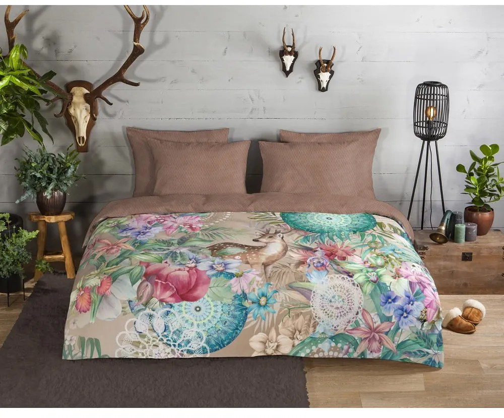 Lenjerie de pat maro din flanelă 140x200 cm – HIP