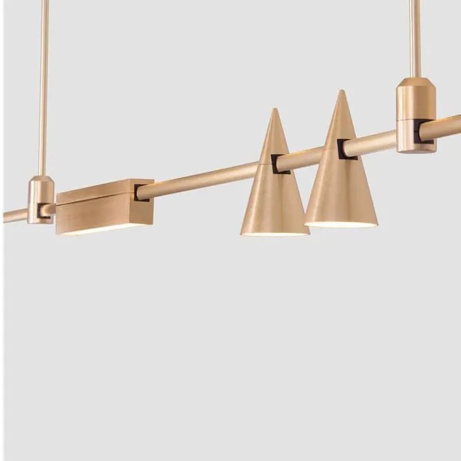 Sistem tubular magnetic-decorativ GRAMMI 03 H-75cm, auriu satinat