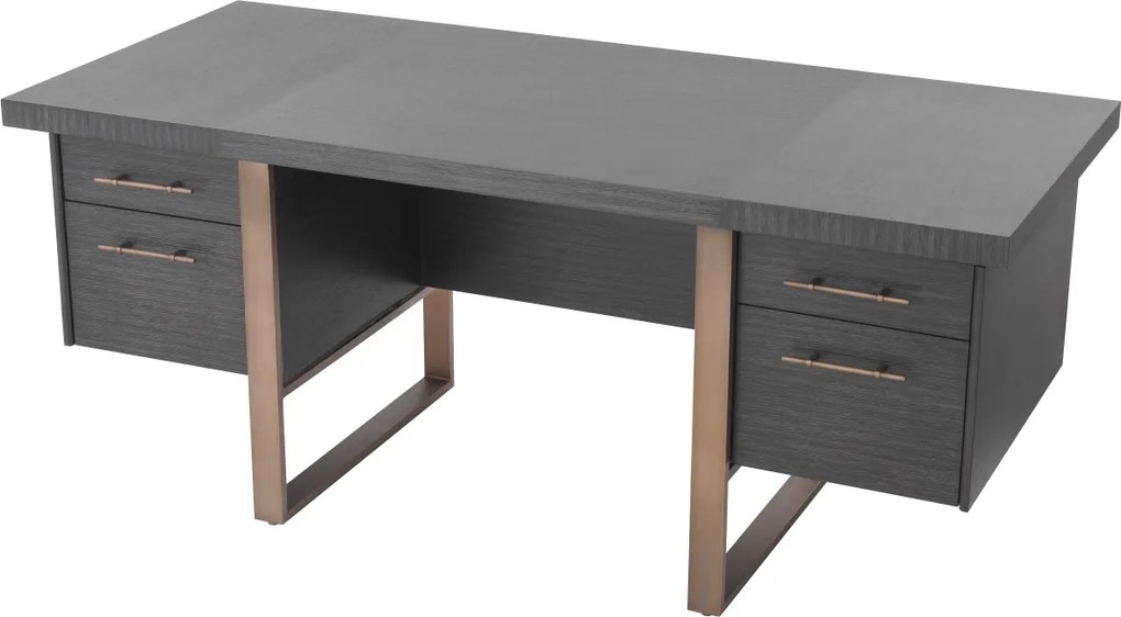 Birou design elegant LUX Canova, gri inchis 114207 HZ