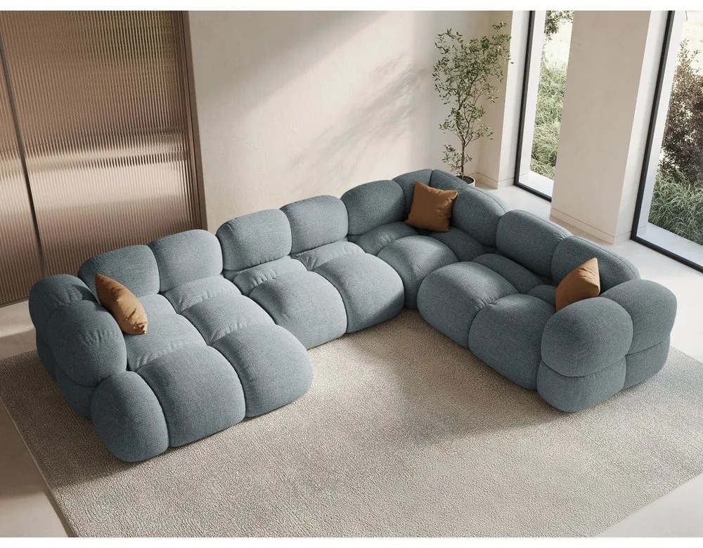 Colțar albastru deschis (cu colț pe partea dreaptă/în formă de "U") Loretto – Cosmopolitan Design