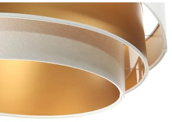 Lustr TRINITI 1xE27/60W/230V alb/auriu pe cablu