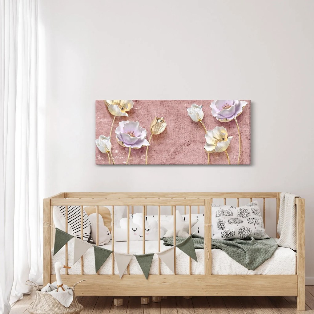 Tablou cu flori (120x50 cm)