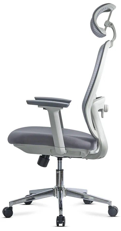 Scaun birou ergonomic gri din mesh respirabil și brațe 3D reglabile OFF 403