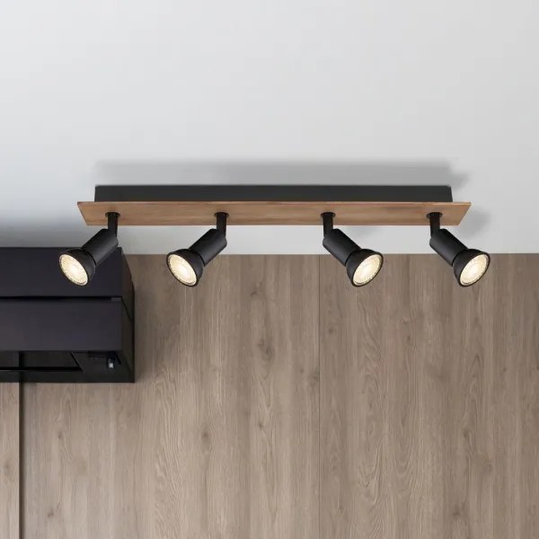 Spot DREW 4xGU10/35W/230V lemn/metal Globo 57998-4W