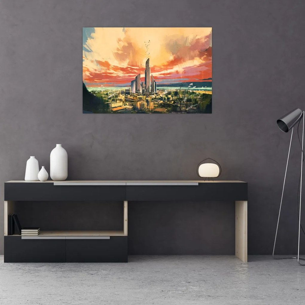 Tablou - Orașul pictat (90x60 cm)