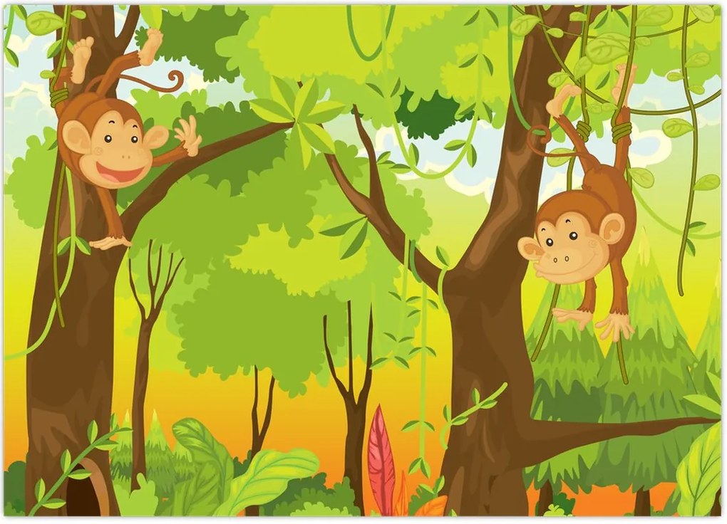 Tablou - Maimuțe (70x50 cm)