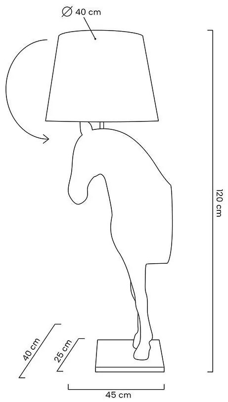 Lampadar super modern Horse S negru