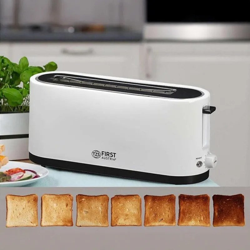 Prajitor de paine First Austria FA-5368-4, 900 W, Functie de decongelare, 38 cm, Alb