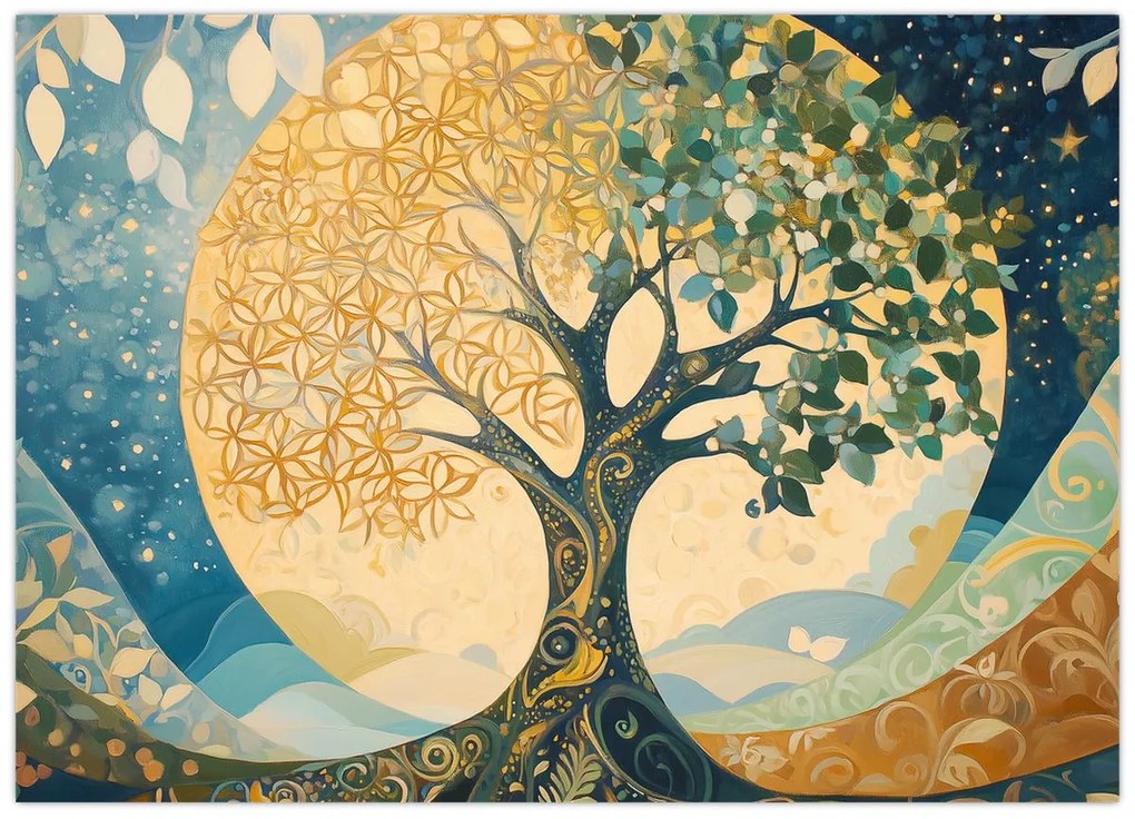 Tablou – Arborele vieții în lună (70x50 cm)