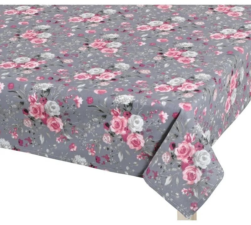 Față de masă Bellatex Adéla Flori roz trandafir roz,120 x 140 cm, 120 x 140 cm