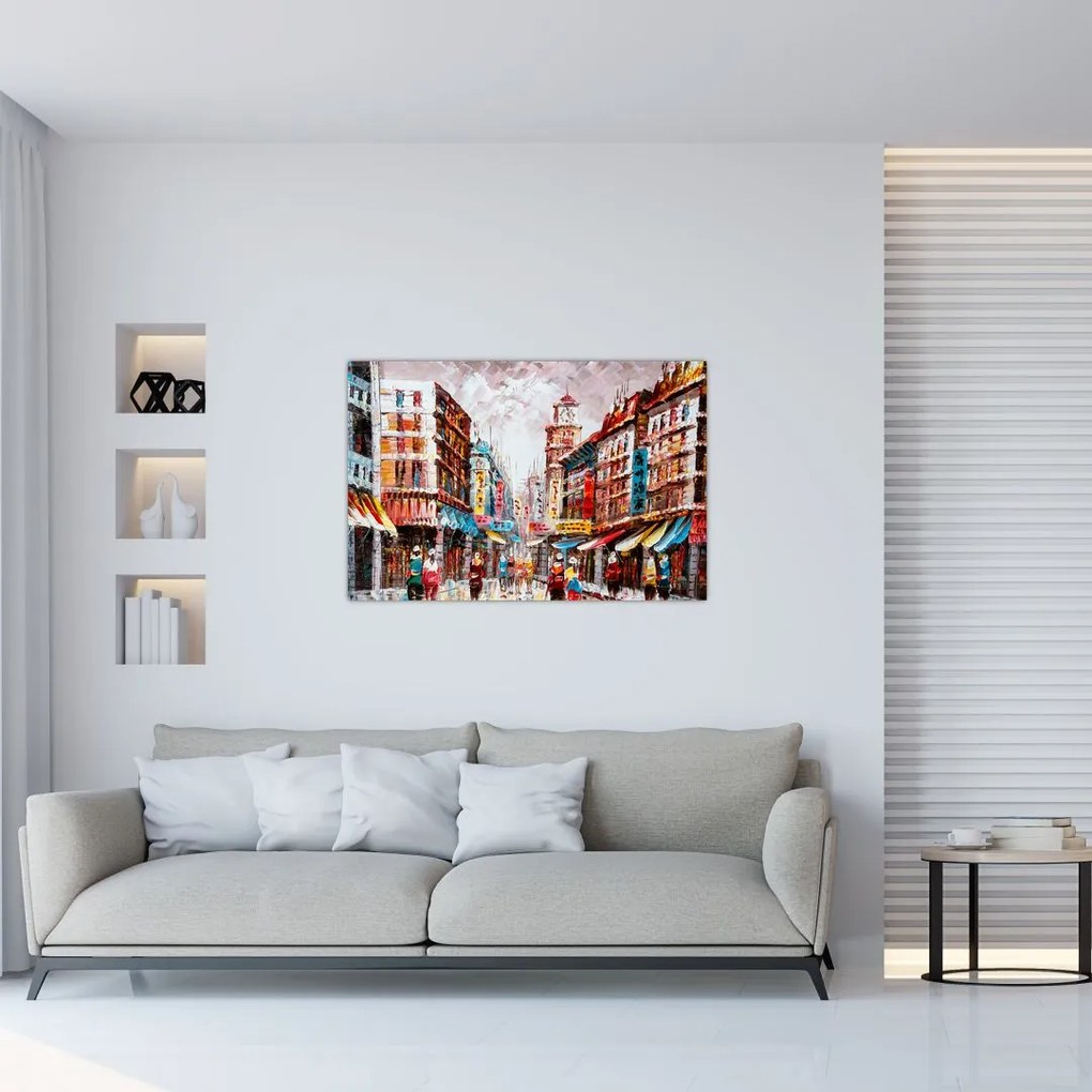 Tablou - Hong Kong, pictură în ulei (90x60 cm)