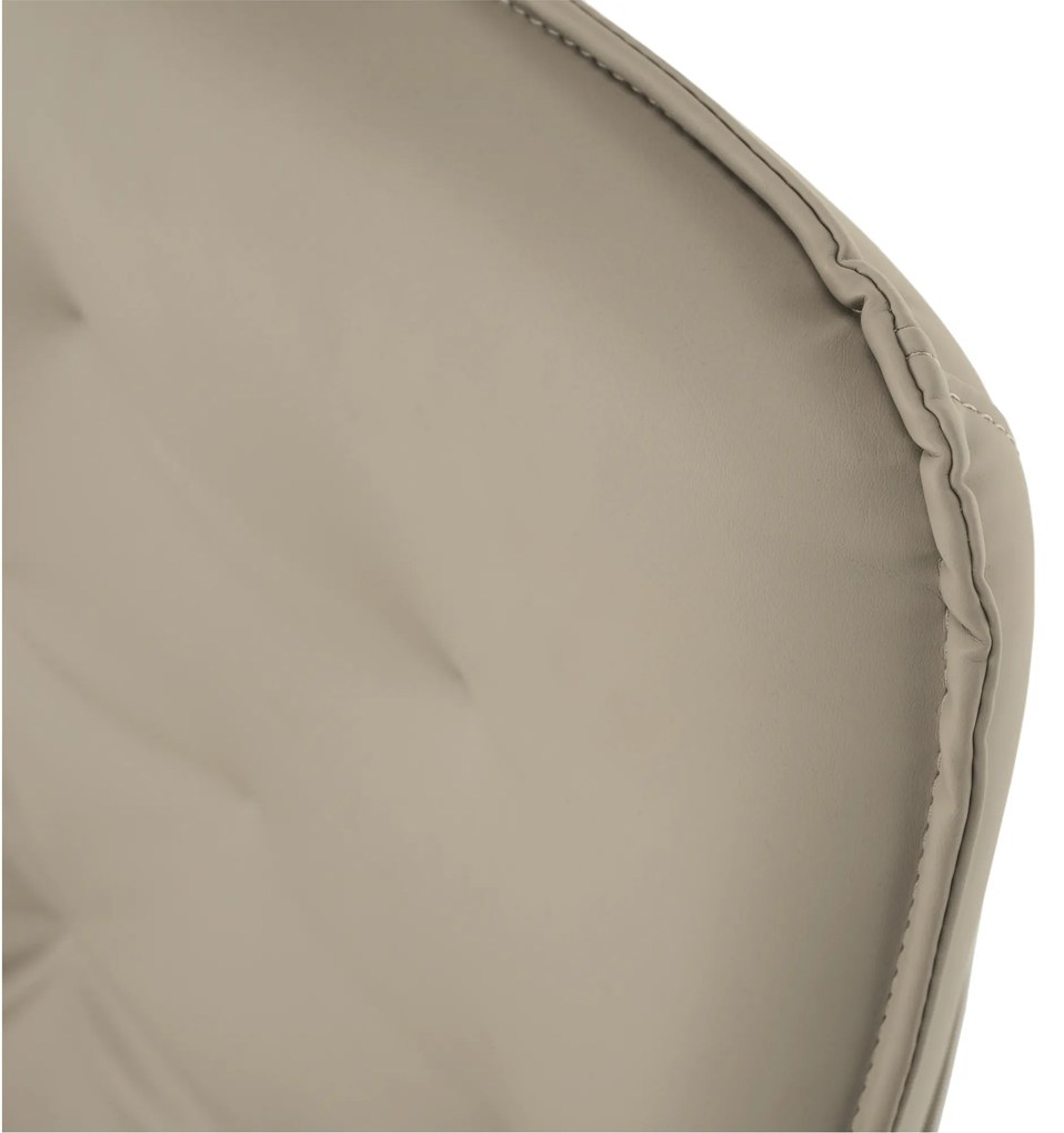 Scaun pivotant de lux, piele ecologică gri / metal, JAELYN