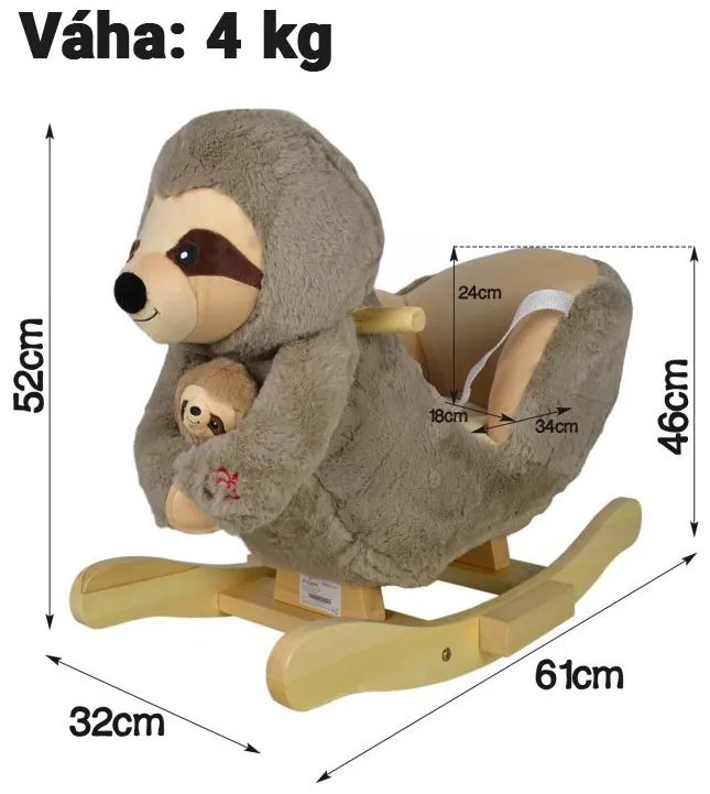 Infantastic  Balansoar cu efecte sonore, 61x32x52cm