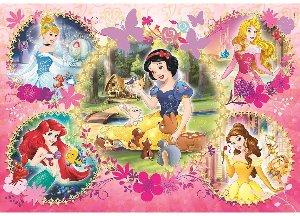 Prințesele Disney Doers Puzzle de 2x60 de piese Clementoni