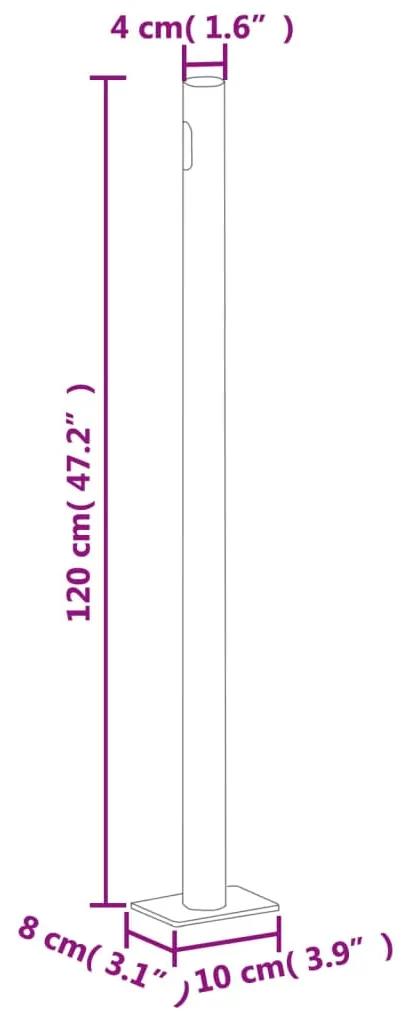 Copertina laterala retractabila de terasa, crem, 200x500 cm Crem, 200 x 500 cm