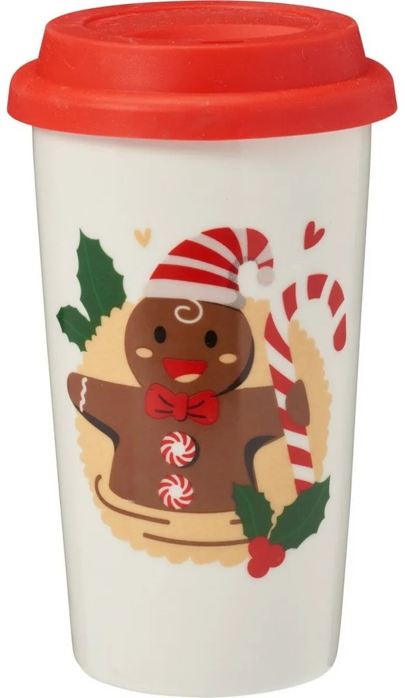 Cană ceramică cu capac Omul de turtă