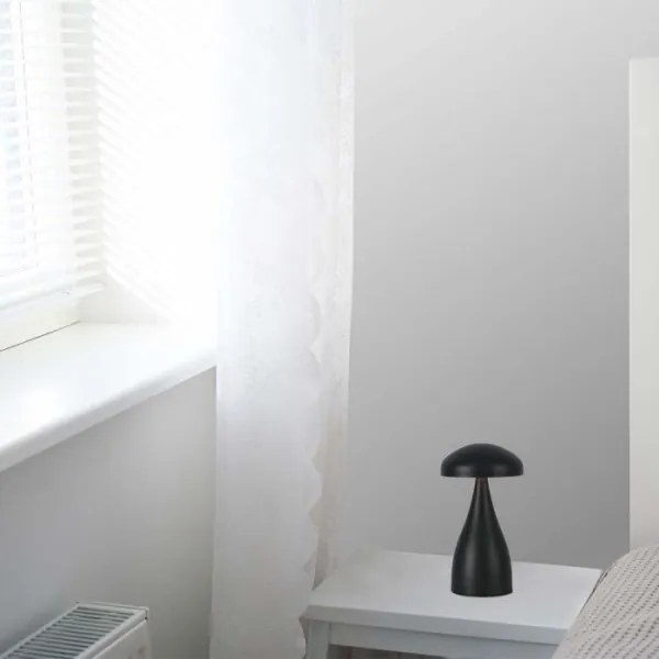 Lampă de birou LED reglabilă, reîncărcabilă, 1W, 5V, 3000-6000K, 1800 mAh, negru