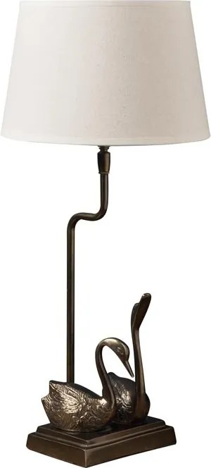 Lampa de masa, cu abajur din in, Swans
