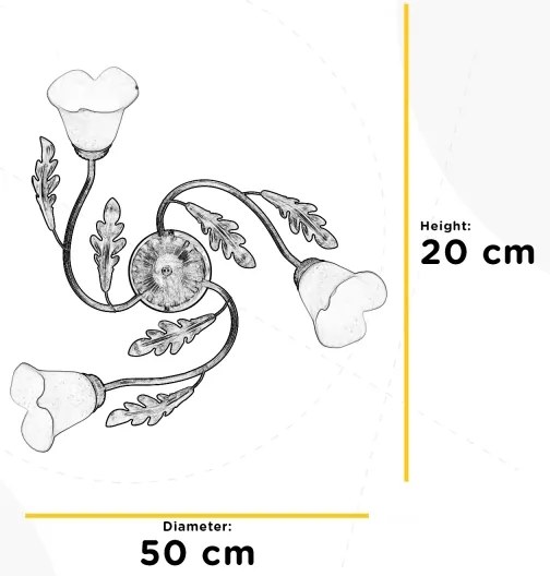 Plafonieră ONLI QUERCIA 3xE14/6W/230V