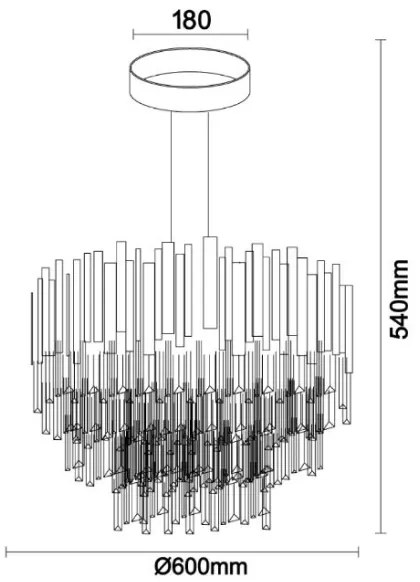 Brilagi - Lustră aplicată PLAZA 9xE14/40W/230V