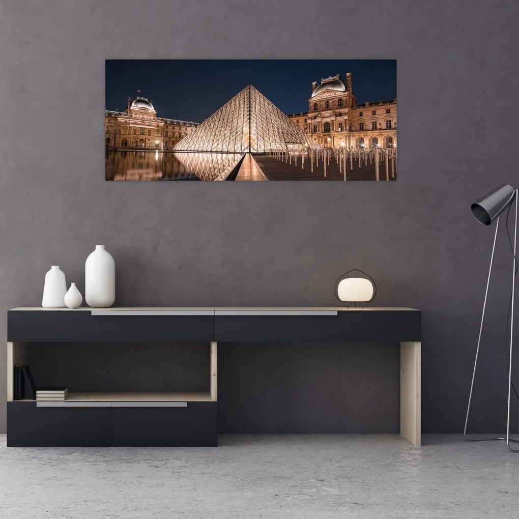 Tablou - Louvre noaptea (120x50 cm)