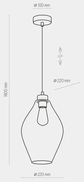 Lustră pe cablu TULON 1xE27/60W/230V