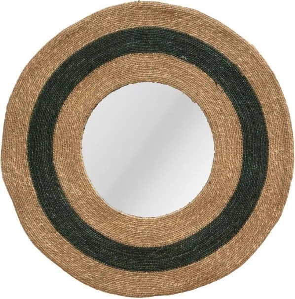 Oglinda de perete din iuta naturala D70cm Reed