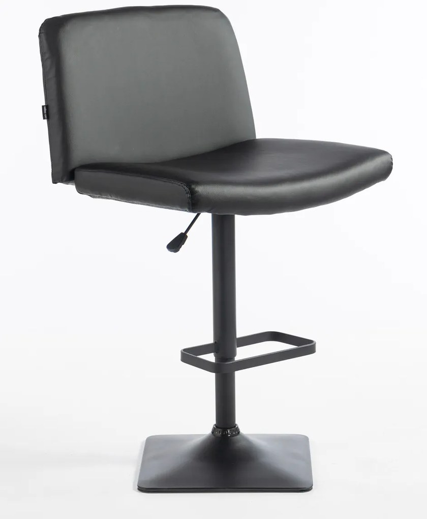 HR150KW Scaun Neagră din Piele Ecologica cu Bază Neagră