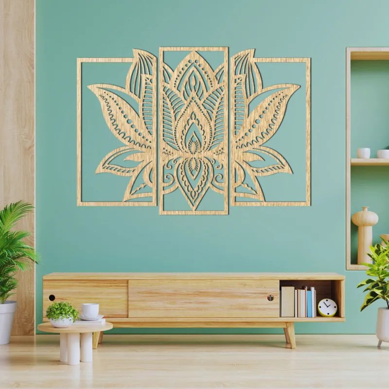 SENTOP | Impresionantă floare de lotus decorativă din lemn | PURUS