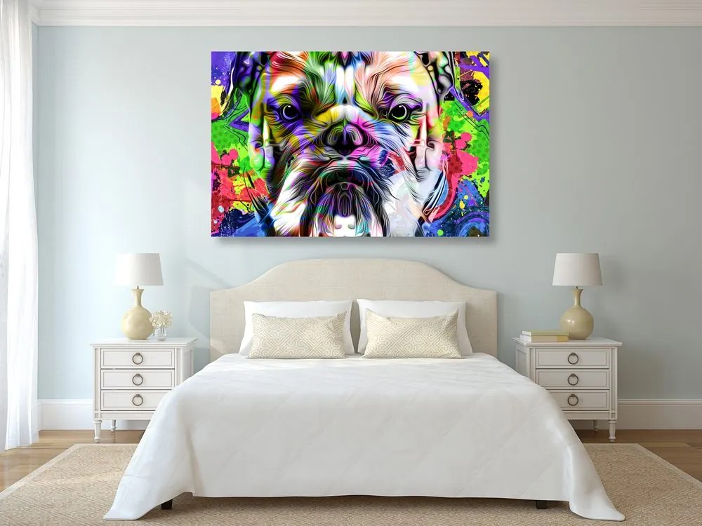 Tablou pop-art buldog