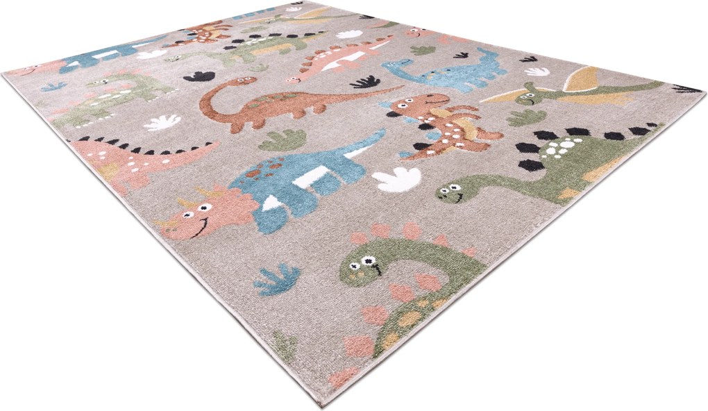 Covor FUN Dino pentru copii, Dinoszauruszok bej - SECUNDAR-COTATI PRODUSUL