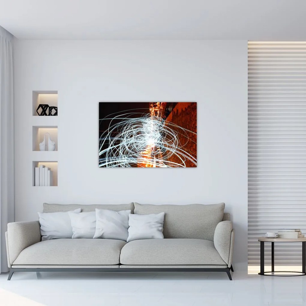 Tablou cu valuri de lumini (90x60 cm)
