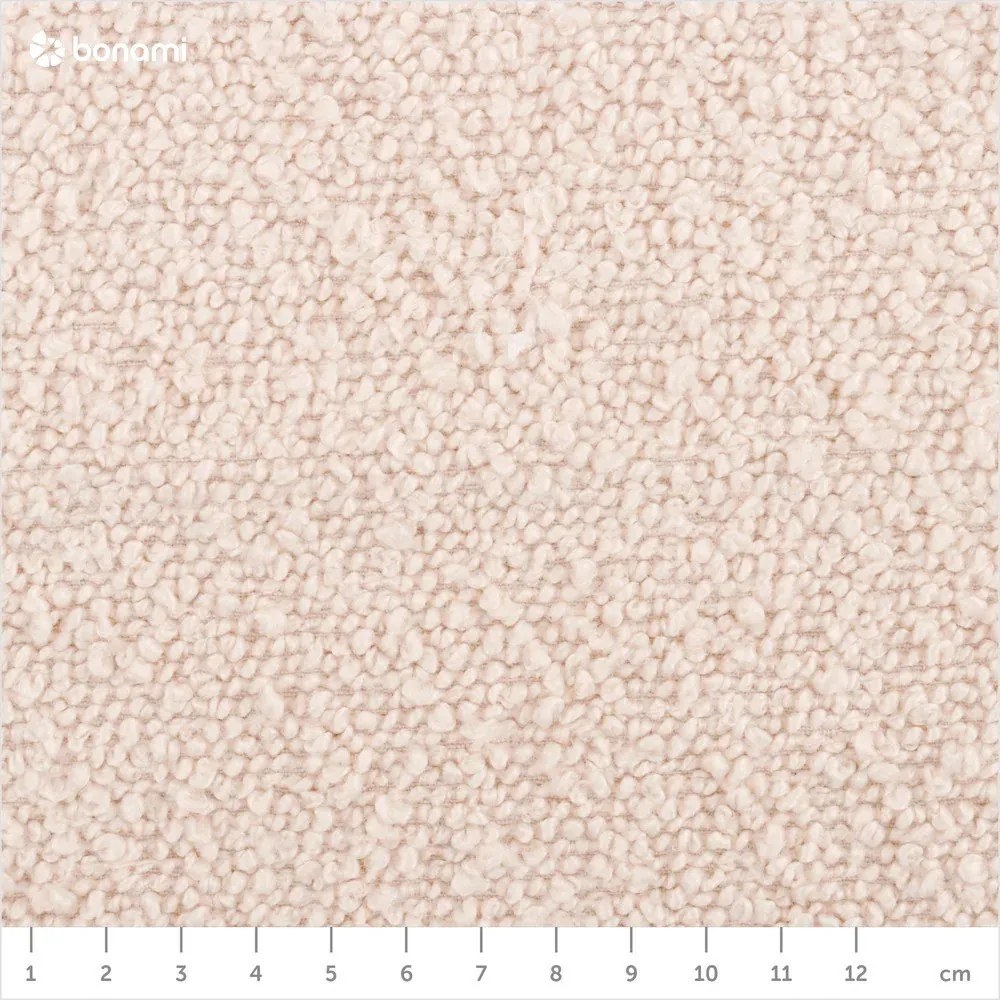 Canapea bej extensibilă cu tapițerie din țesătură bouclé 247 cm Jodie – Micadoni Home