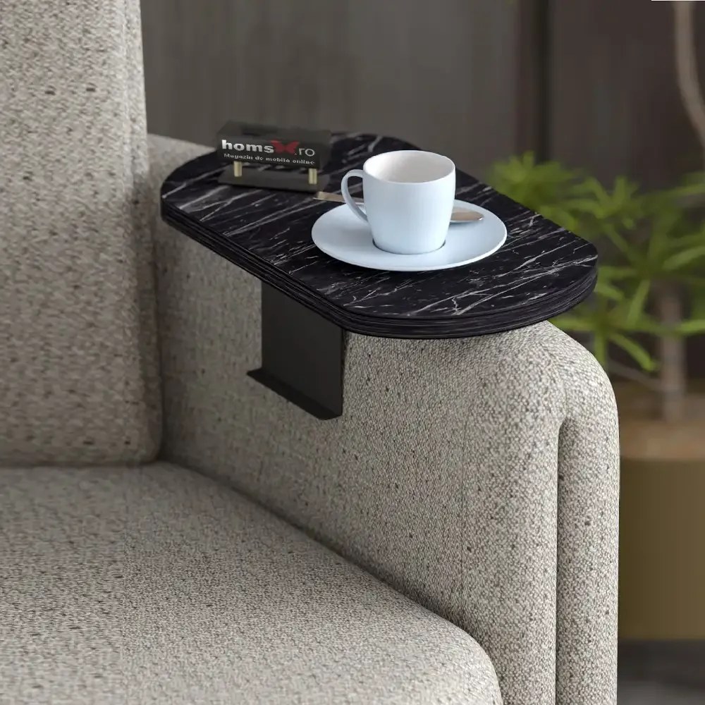 Masuta laterala, Verla Homs, negru, reglabila, 25041