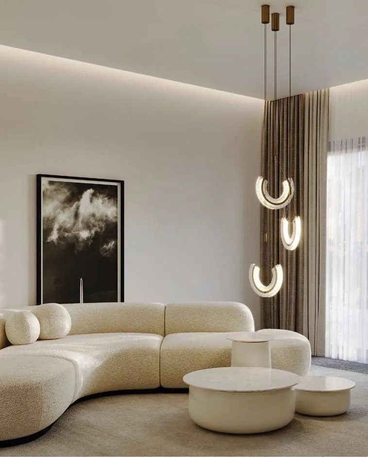 Lustra LED, pendul design modern Maya auriu