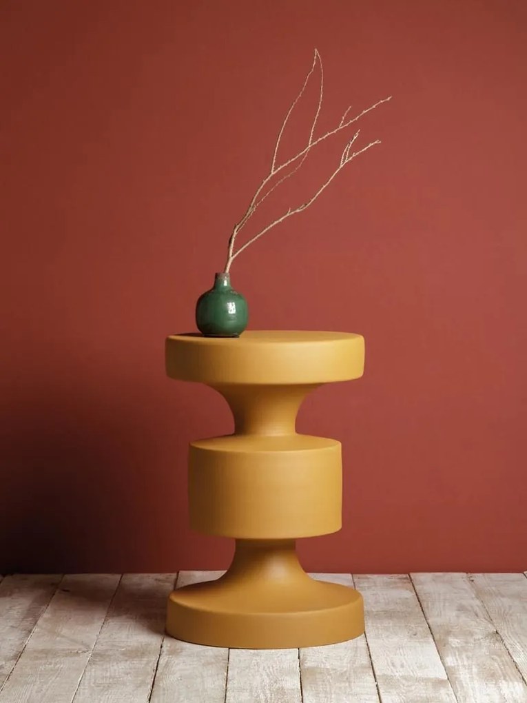 Masuta laterala, din metal, mustard Forms