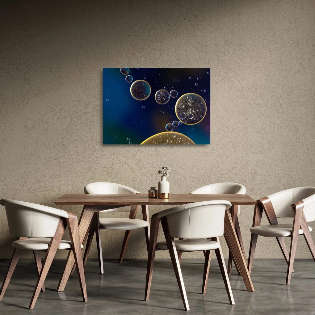 Tablou pe sticlă cu buline (70x50 cm)