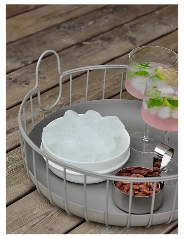 Coș de depozitare din sârmă din metal ø 38x18 cm Inu – Zone