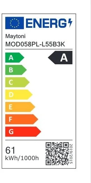 Lustra LED suspendata design modern Rim negru 60cm, 3000K