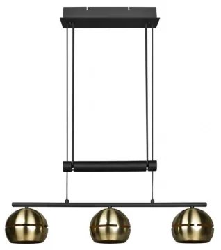 Lustră pe cablu FLETCHER 3xE14/40W/230V alamă Trio